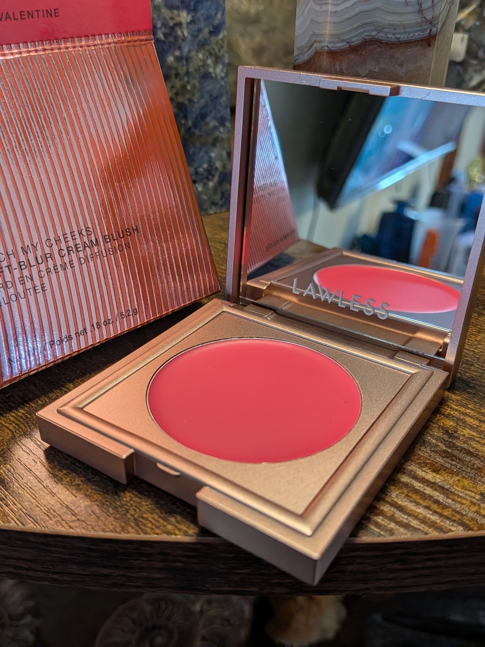 LAWLESS Cream Blush — Valentine - Bright Rose Pink NIB